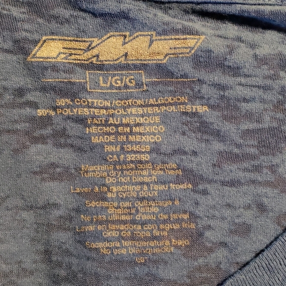 Short sleeve blue FMF burnout top - Picture 3 of 3